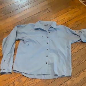 used condition North Face hiking shirt L